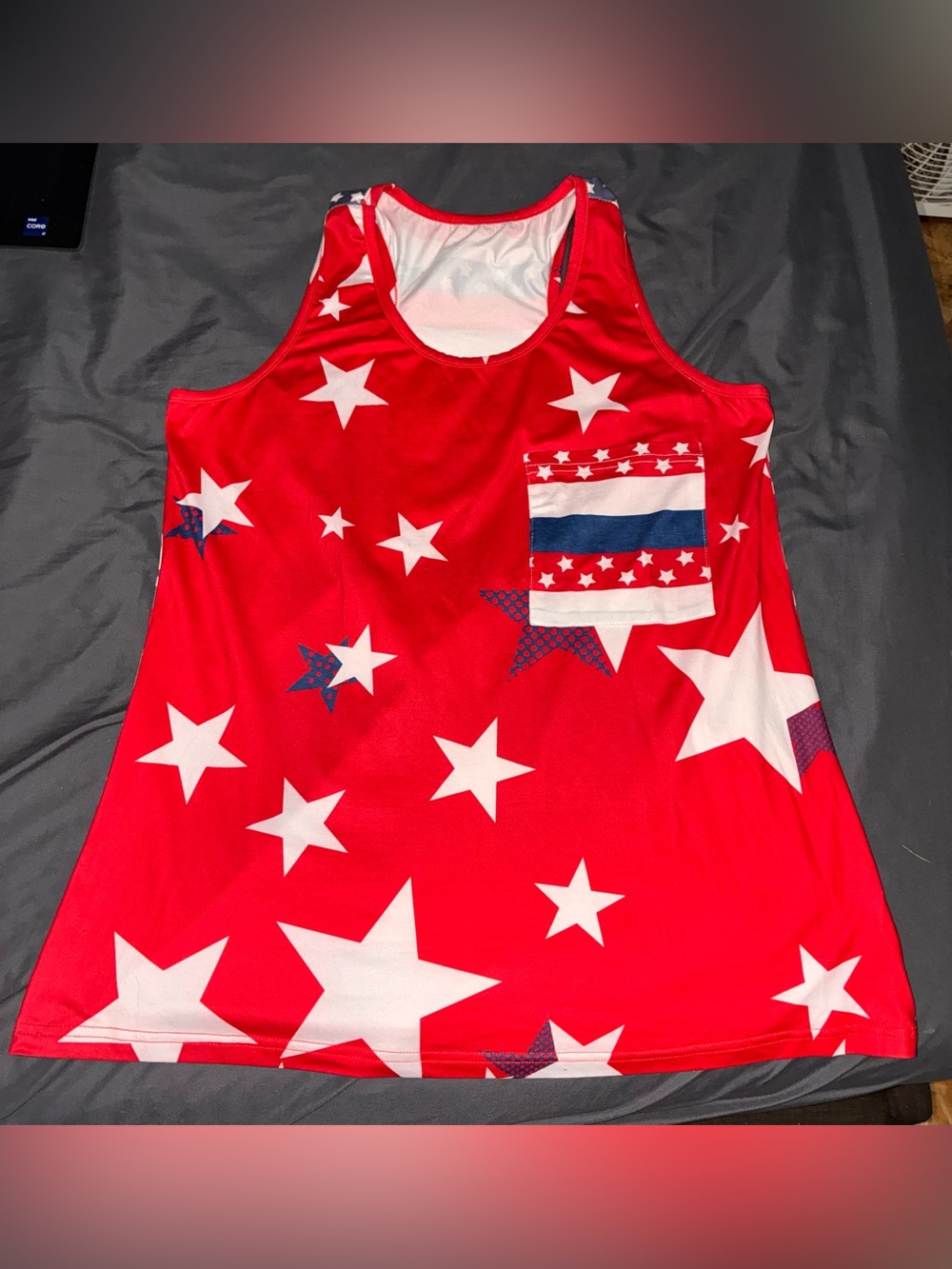 Women’s Red Star-Print Swim Tankini Top